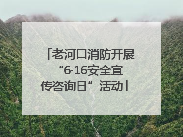老河口消防开展“6·16安全宣传咨询日”活动