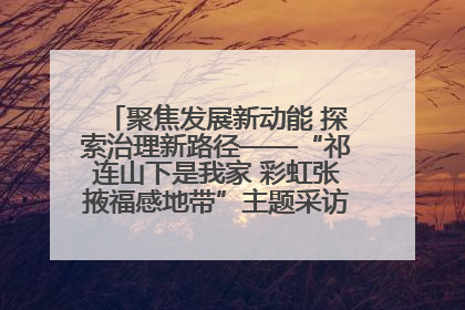 聚焦发展新动能 探索治理新路径——“祁连山下是我家 彩虹张掖福感地带”主题采访活动走进山丹