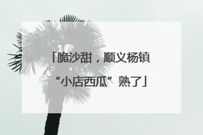 脆沙甜，顺义杨镇“小店西瓜”熟了