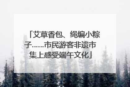 艾草香包、绳编小粽子……市民游客非遗市集上感受端午文化