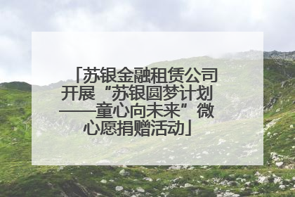 苏银金融租赁公司开展“苏银圆梦计划——童心向未来”微心愿捐赠活动