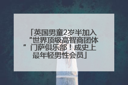英国男童2岁半加入“世界顶级高智商团体”门萨俱乐部！成史上最年轻男性会员