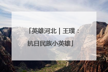 英雄河北｜王璞：抗日民族小英雄