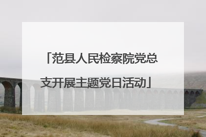 范县人民检察院党总支开展主题党日活动