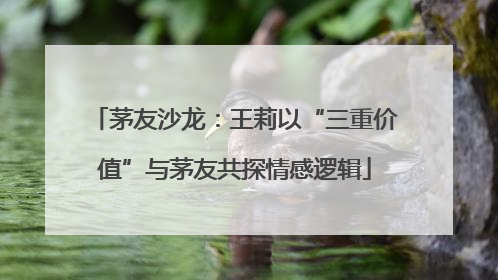 茅友沙龙：王莉以“三重价值”与茅友共探情感逻辑