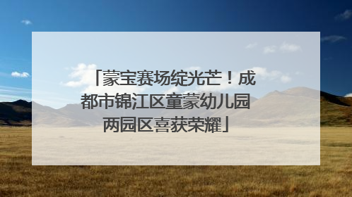蒙宝赛场绽光芒！成都市锦江区童蒙幼儿园两园区喜获荣耀