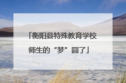衡阳县特殊教育学校师生的“梦”圆了