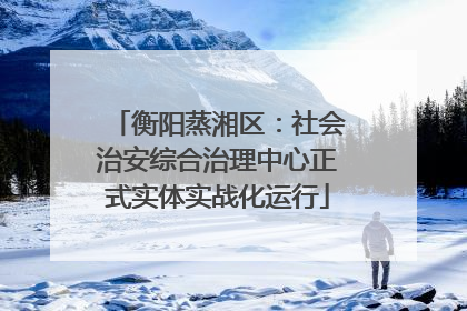 衡阳蒸湘区：社会治安综合治理中心正式实体实战化运行