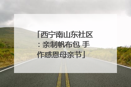 西宁南山东社区：亲制帆布包 手作感恩母亲节