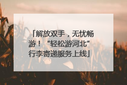 解放双手，无忧畅游！“轻松游河北”行李寄递服务上线