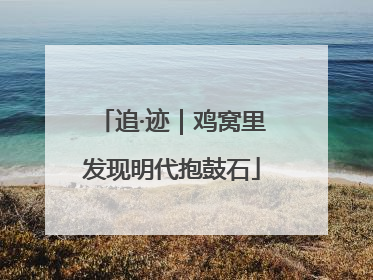 追·迹｜鸡窝里发现明代抱鼓石
