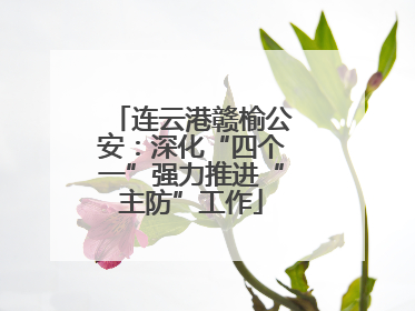 连云港赣榆公安：深化“四个一”强力推进“主防”工作