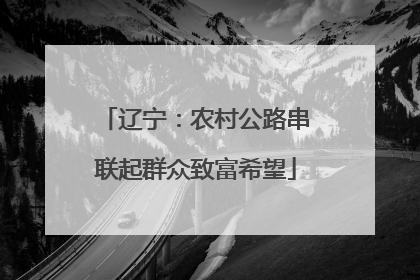 辽宁：农村公路串联起群众致富希望