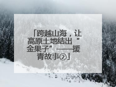 跨越山海，让高原土地结出“金果子”——援青故事②