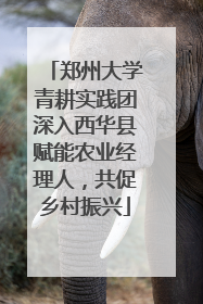 郑州大学青耕实践团深入西华县赋能农业经理人，共促乡村振兴