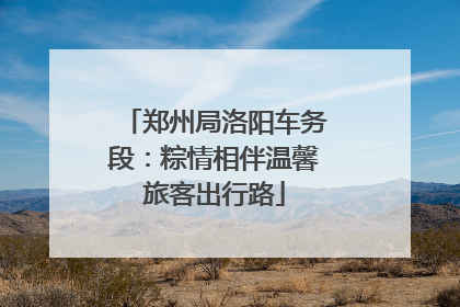 郑州局洛阳车务段：粽情相伴温馨旅客出行路