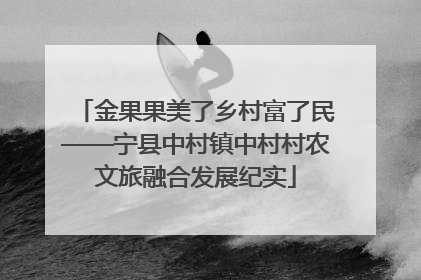 金果果美了乡村富了民——宁县中村镇中村村农文旅融合发展纪实