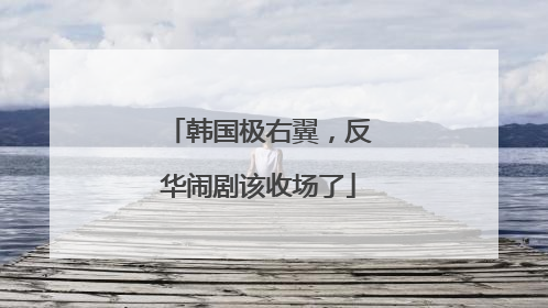 韩国极右翼，反华闹剧该收场了