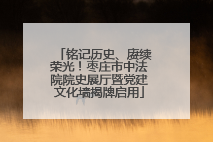 铭记历史、赓续荣光！枣庄市中法院院史展厅暨党建文化墙揭牌启用
