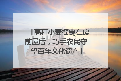 高秆小麦摇曳在房前屋后，巧手农民守望百年文化遗产