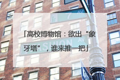 高校博物馆：欲出“象牙塔”，谁来推一把