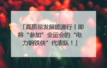 高质量发展能源行丨即将“参加”全运会的“电力钢铁侠”代表队！