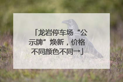龙岩停车场“公示牌”焕新，价格不同颜色不同→