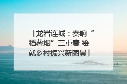 龙岩连城：奏响“稻薯烟”三重奏 绘就乡村振兴新图景