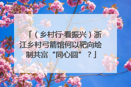 （乡村行·看振兴）浙江乡村弓箭馆何以靶向绘制共富“同心圆”？