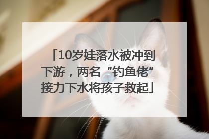10岁娃落水被冲到下游，两名“钓鱼佬”接力下水将孩子救起
