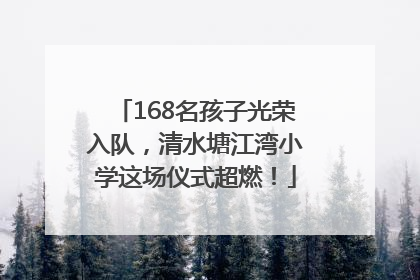 168名孩子光荣入队，清水塘江湾小学这场仪式超燃！