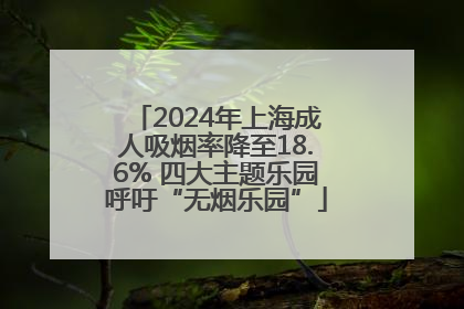 2024年上海成人吸烟率降至18.6% 四大主题乐园呼吁“无烟乐园”