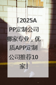 2025APP定制公司哪家专业，优质APP定制公司推荐10家