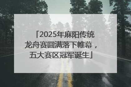2025年麻阳传统龙舟赛圆满落下帷幕，五大赛区冠军诞生