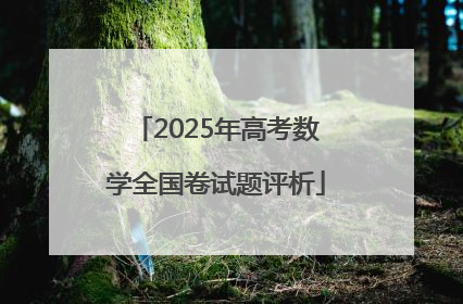2025年高考数学全国卷试题评析
