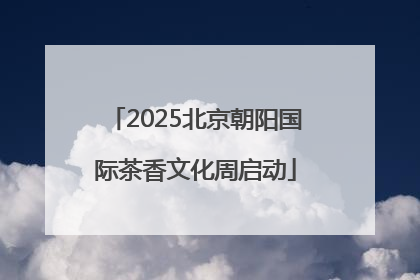 2025北京朝阳国际茶香文化周启动