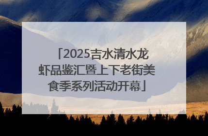 2025吉水清水龙虾品鉴汇暨上下老街美食季系列活动开幕