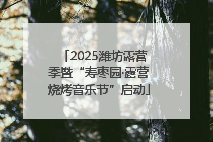 2025潍坊露营季暨“寿枣园·露营烧烤音乐节”启动
