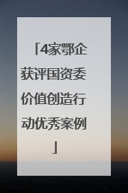 4家鄂企获评国资委价值创造行动优秀案例