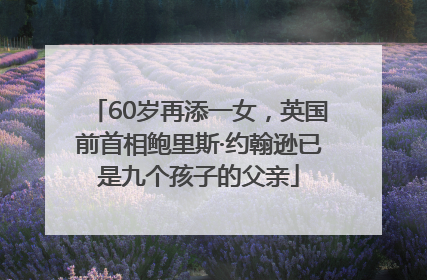 60岁再添一女，英国前首相鲍里斯·约翰逊已是九个孩子的父亲