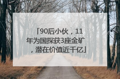 90后小伙，11年为国探获3座金矿，潜在价值近千亿
